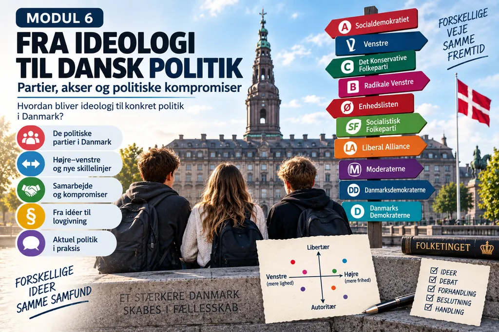 Fra ideologi til dansk politik – partier, akser og kompromiser