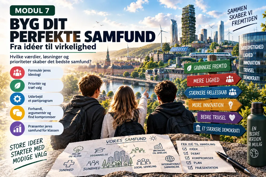 Byg dit perfekte samfund – afsluttende projekt om ideologier