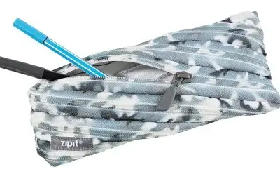 ZIPIT Penalhus Camouflage - Grå, Zipit