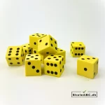 10 Skumterninger gul til undervisning.