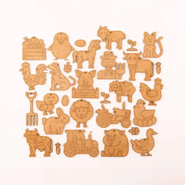 Bondegårdsfigurer til kreativ undervisning og fantasi udvikling