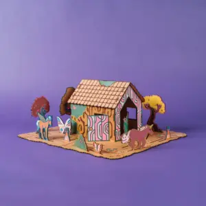 Enhjørning trælegetøj sæt til undervisning, kreativitet og fantasi for børn