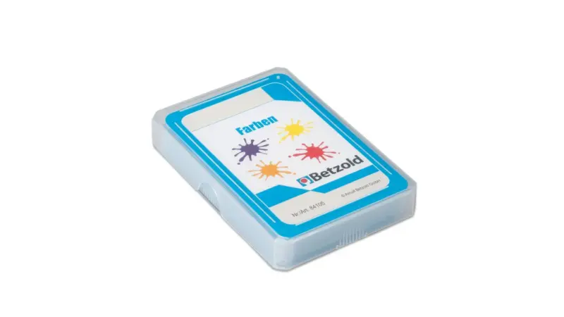 Kortspil til tyske farver. Undervisning i Tysk.