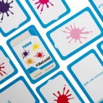 Kortspil til tyske farver. Undervisning i Tysk.