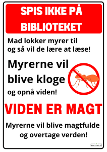 Plakat til biblioteket.