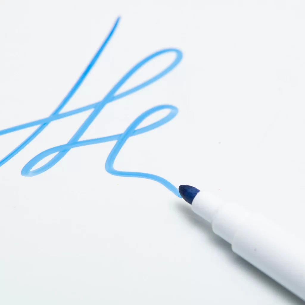 Whiteboard-Penne Sæt med Slettefilt og Magnet, 4 stk i 4 Farver