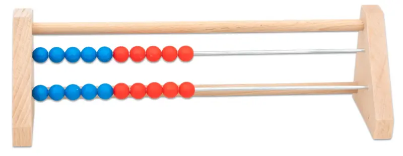 Kugleramme stående rød blå lille