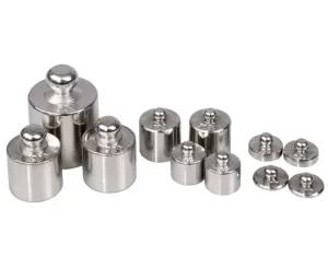 Lod sæt vægte med 6 stk i metal