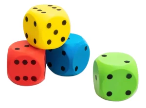 Stor skumterning sæt med 16 cm skumterninger.