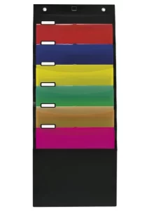 Hængemappe til A4, 6 lommer, Sort