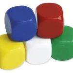 Blanke-Terningsæt 5 stk., 20 mm