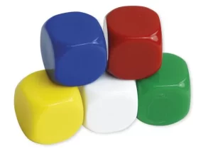 Blanke-Terningsæt 5 stk., 20 mm