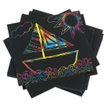 regnbue skrabepapir 100 stk