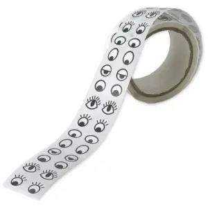 Sjove Øjne Stickers i Sort-Hvid, 2000 stk