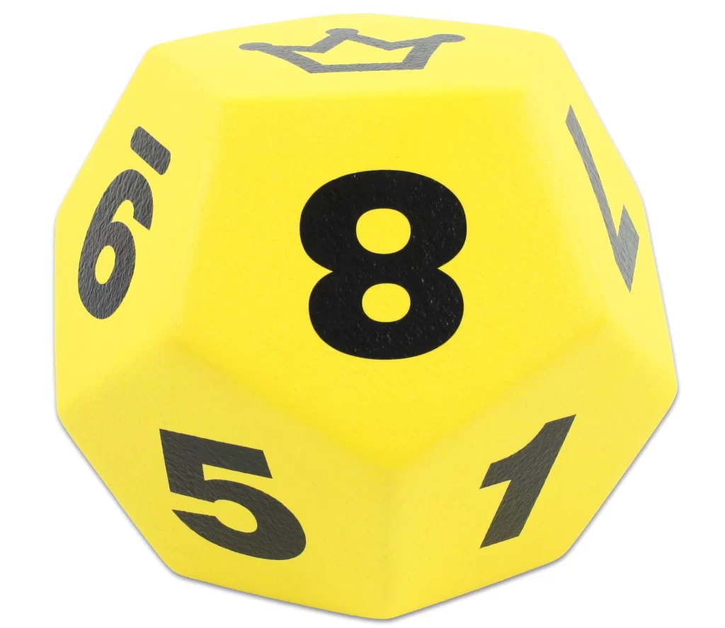 Stor Skumterning med tal - gul