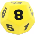 Stor Skumterning med tal - gul