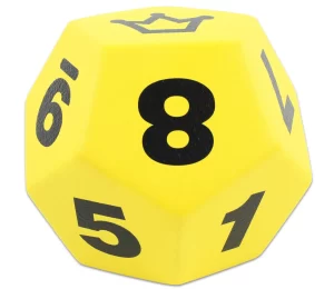 Stor Skumterning med tal - gul