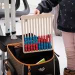 Flad Tælleramme "Betzold" med 100 Kugler - Rød / Blå