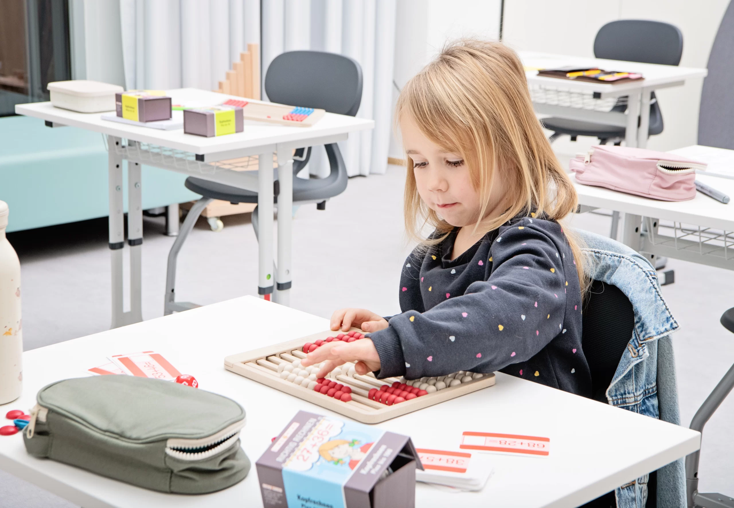 Matematik kugleramme og tal.