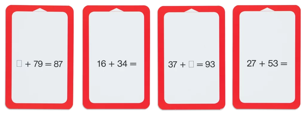 Kortspil til Matematik - Plus op til 100