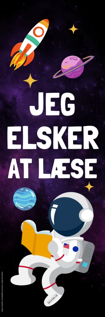 Bogmærke “Jeg elsker at læse”