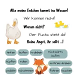 Alle meine Entchen - Alle mine kyllinger på tysk. aktivitet.