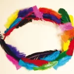 Fjer Farve Mix, 320 stk.