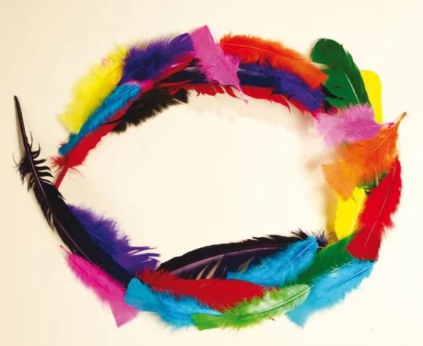 Fjer Farve Mix, 320 stk.