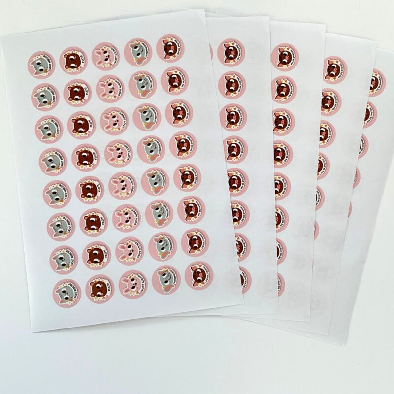 Klistermærker til Motivation med søde dyremotiver - store klistermærker- 240 stk. pr. sæt