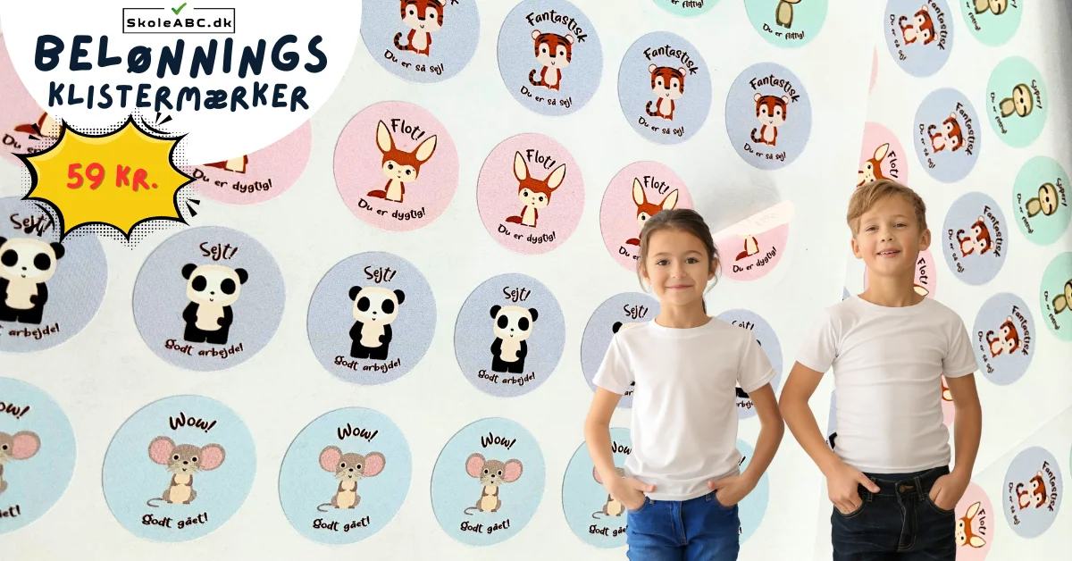 Belønningsklistermærker til børn med motivation og anerkendelse
