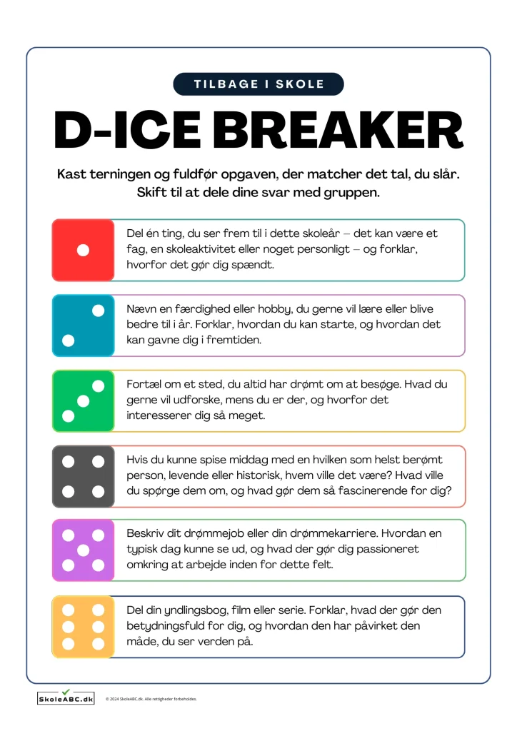 Dicebreaker – Samtaleopgave