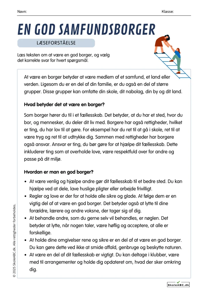 En God Samfundsborger – Læsetekst