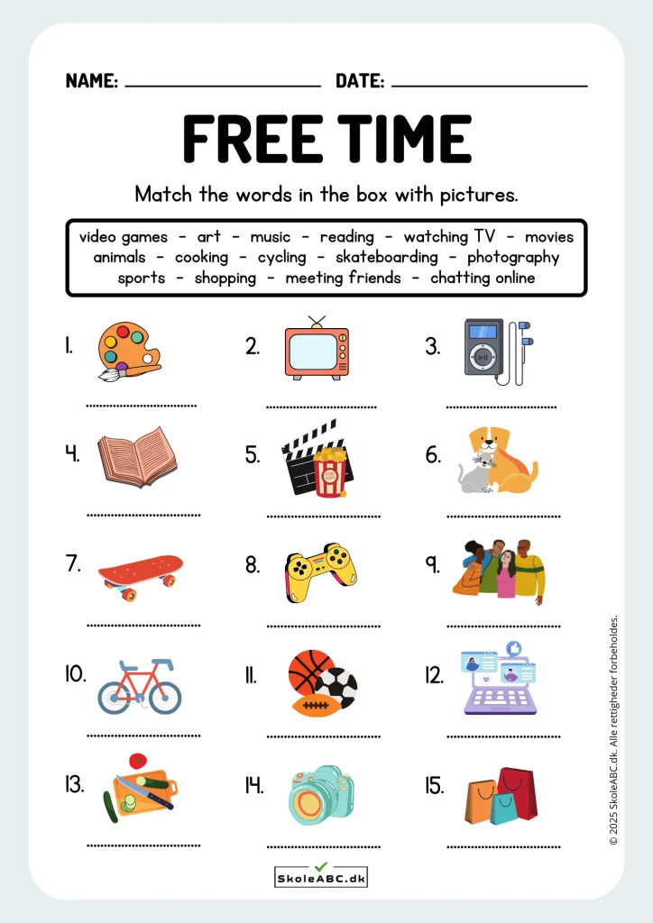Free Time Engelsk Opgave
