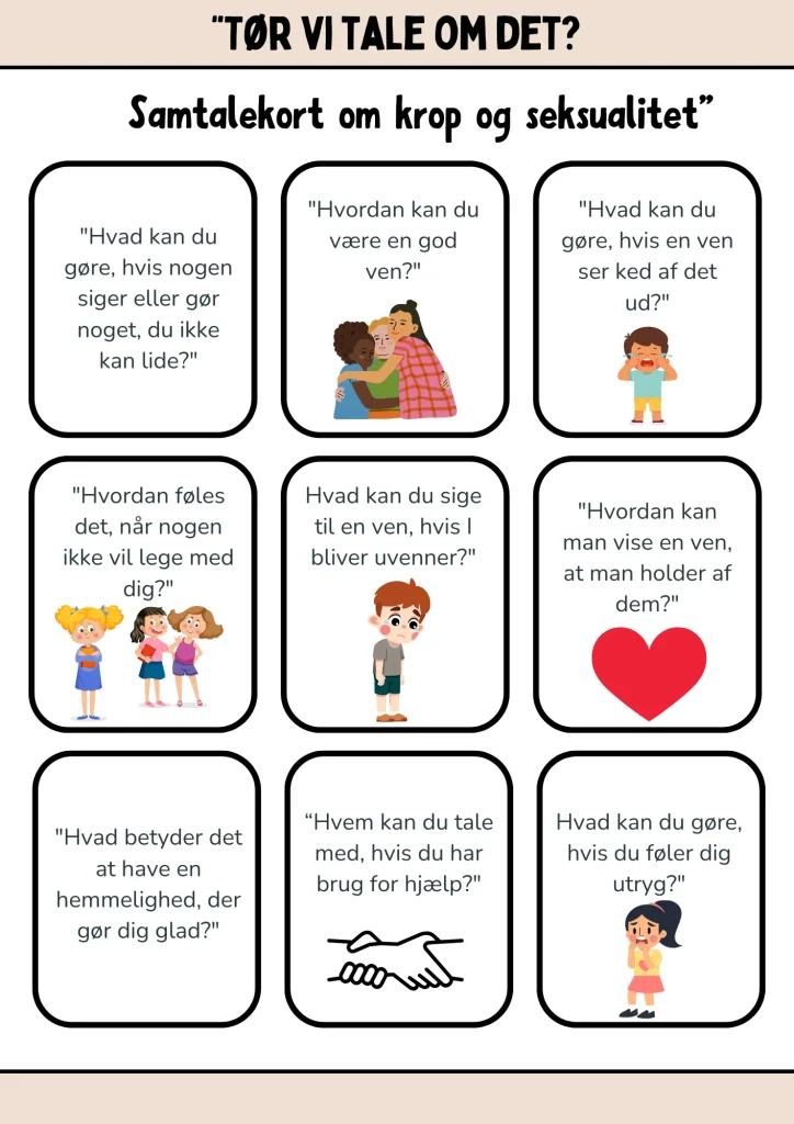 Samtalekort “Tør vi tale om det?” – 0.-3. klasse