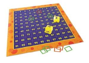 Taltavle aktivitetsmåtte 120 x 120 - til børn i indskolingen