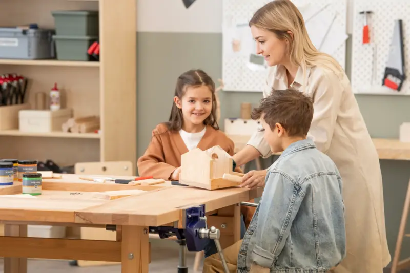 Fuglehus-byggesæt i massivt træ