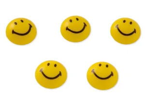Farverige smiley-magneter