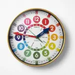 Vægur til børn lydløst- Læringsur til at lære klokken. Børneur.