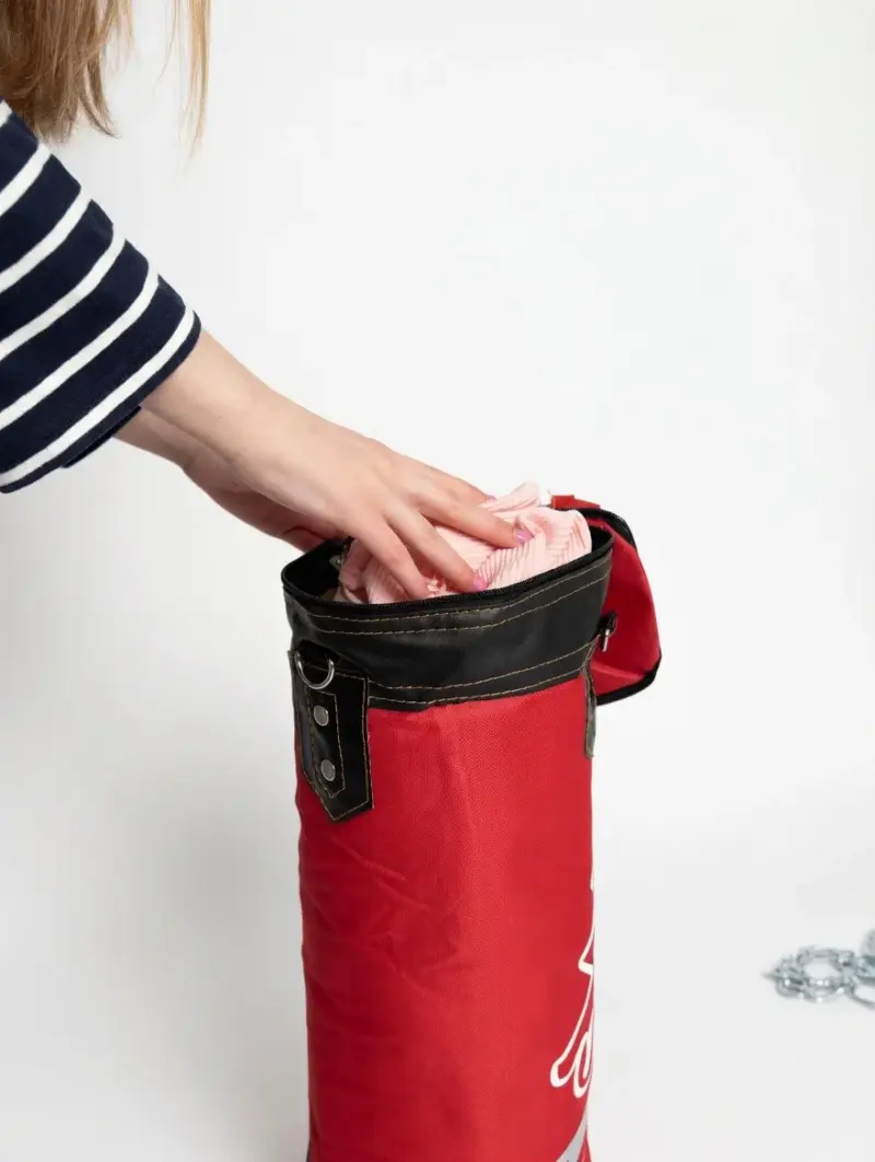 Boksepude til Børn - 60 cm indhold med tøjrester