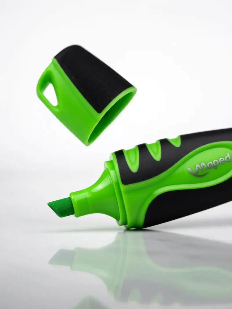 grøn mini overstregningstusch til skole og kontor