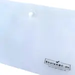 Kuvertmappe A4 gennemsigtig transparent med trykknap