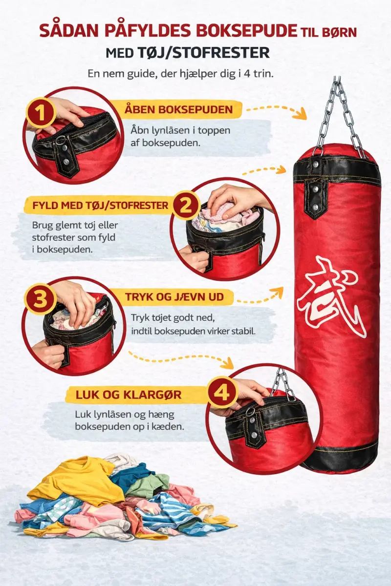 Guide til påfyldning af boksepude