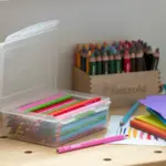 Opbevaringsboks 7 x 18 x 13cm, transparent-hvid