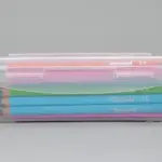 Opbevaringsboks 7 x 18 x 13cm, transparent-hvid