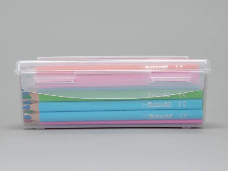 Opbevaringsboks 7 x 18 x 13cm, transparent-hvid