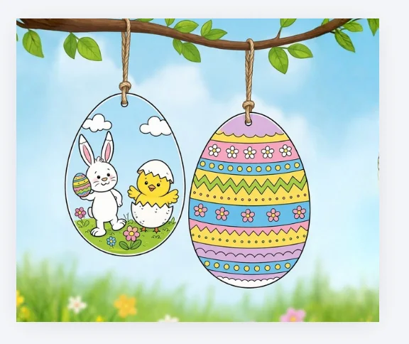 Påskeæg mal selv – 11 søde motiver til print