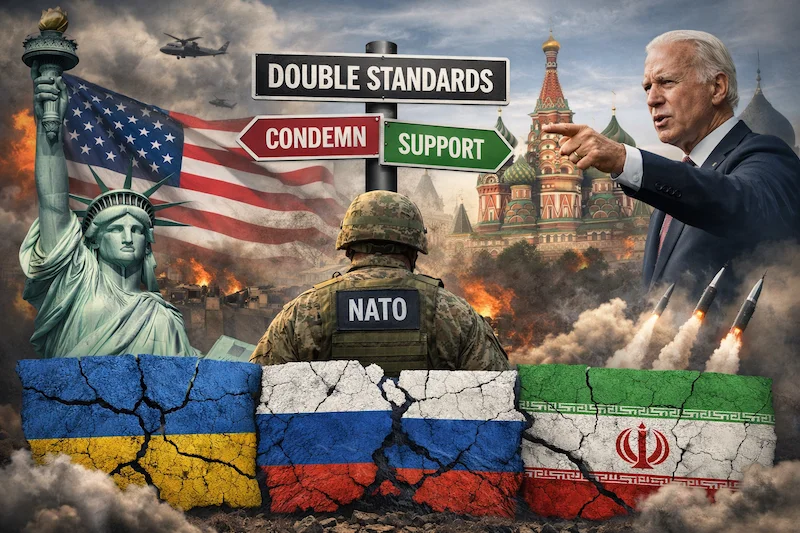 Vestens dobbeltmoral - Rusland, Ukraine og Iran
