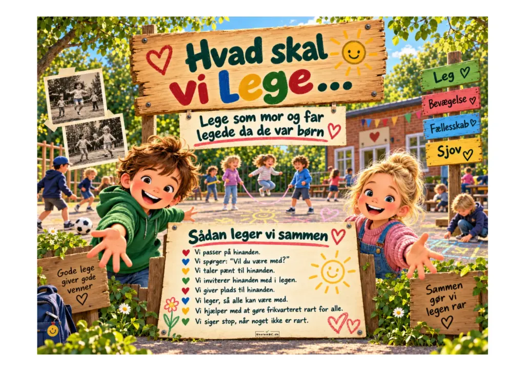 Legeplakater – Lege som mor og far legede da de var børn.