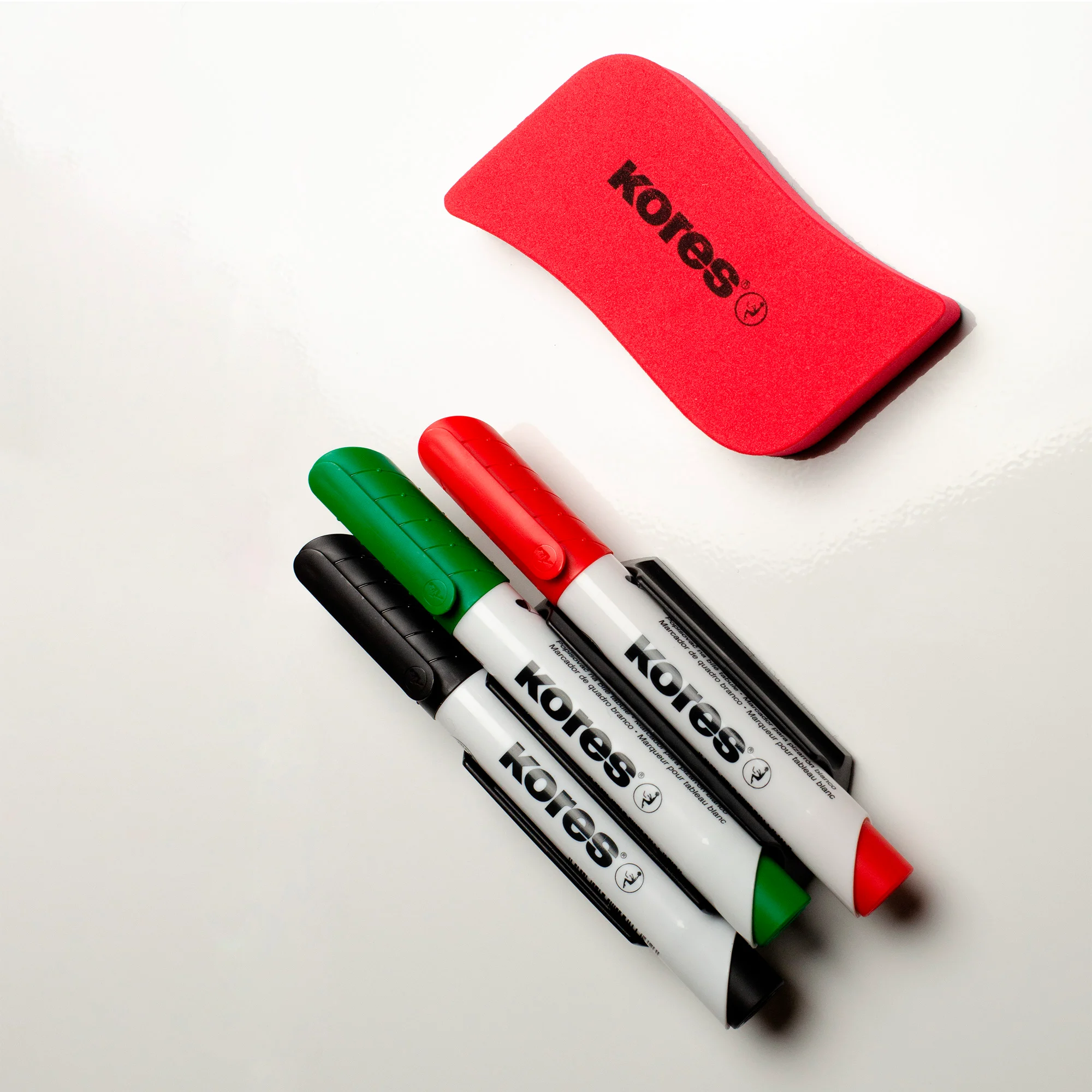 Kores® whiteboardmarkers med magnetisk tavlevisker – billede 6