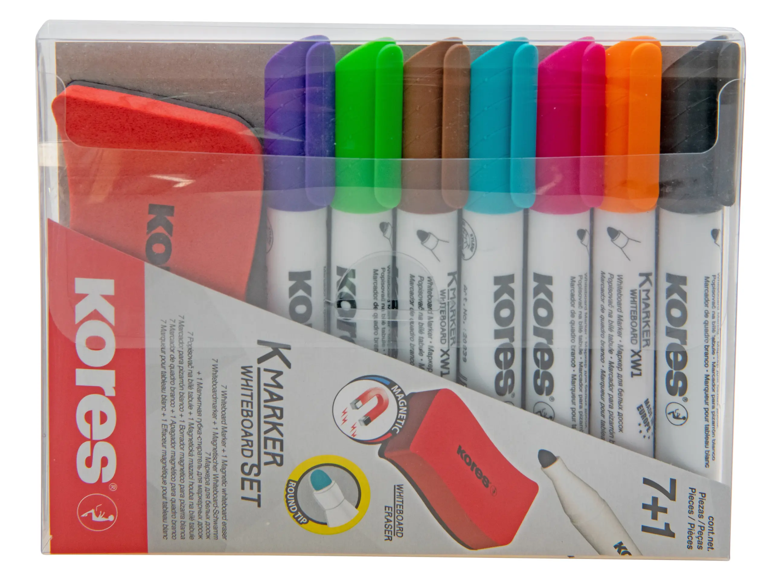 Kores® whiteboardmarkers med magnetisk tavlevisker – billede 9